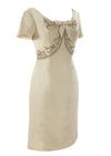 Vintage 1960s Raoul Couture Cream Wiggle Dress- NEW!