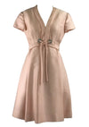 Vintage 1960s Ice Pink Silk Designer Dress- New!