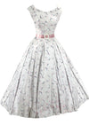 Vintage 1950s Seashell Novelty Print Cotton Dress - New!