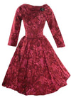 Late 1950s to Early 1960s Pink Floral Gilden Designer Dress- New!