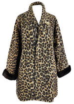 Vintage 1960s Faux Leopard Car Coat - New!