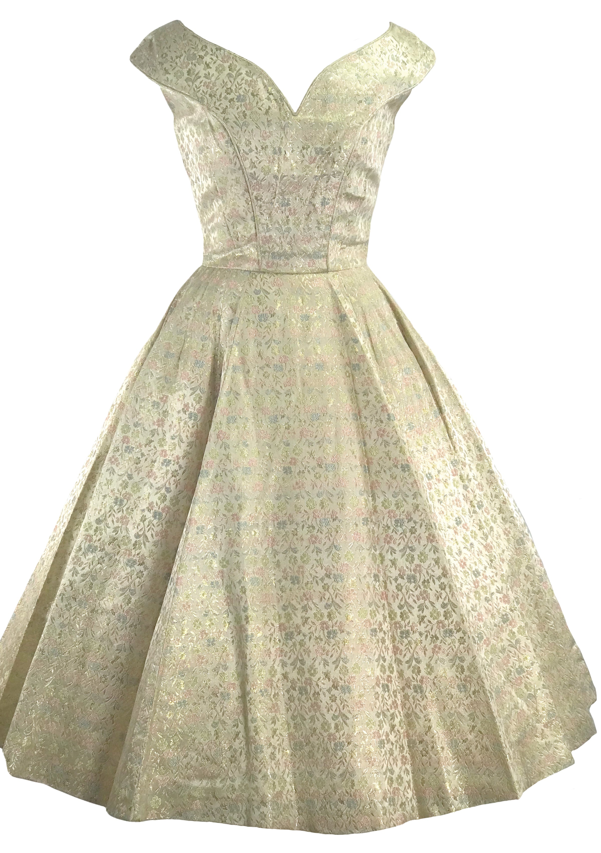 1950s Designer Golden Brocade Wedding Party Dress - New! (Layaway) Coutura Vintage 1950s Designer Golden Brocade Wedding Party Dress - New! (Layaway) Coutura Vintage