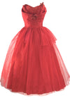 Vintage 1950s Red Tulle Cocktail Dress - New!