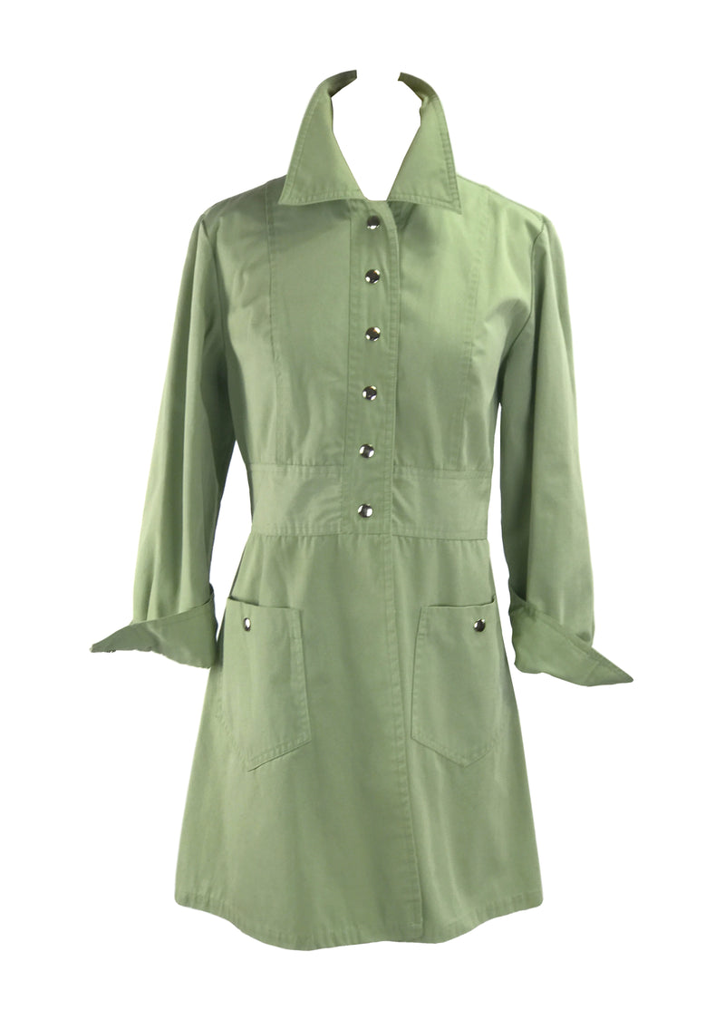 Vintage 1970s Celery Green Lightweight Coat - New!