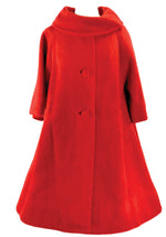 Early 1960s Couture Lilli Ann Red Mohair Coat- New!