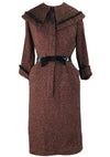 Vintage 1950s Wool Lilli Ann Designer Dress- New!