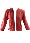 Lovely Deep Coral Pink Late 1950s Cardigan- New!