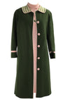 Quality 1960s Avocado Green & Pink Ensemble- New!