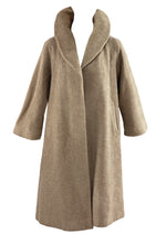 Vintage Late 1950s Oatmeal Wool Clutch Coat - NEW!