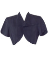 Vintage 1950s Black Nylon Taffeta Bolero