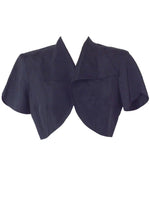 Vintage 1950s Black Nylon Taffeta Bolero