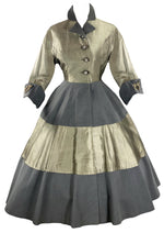 Sensational 1950s Grey/ Silver Princess Coat- New!