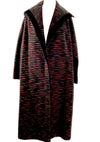 1950s Couture Lilli Ann Black and Red Wool Clutch Coat- New!