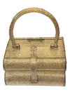 Vintage 1950s Gold Glitter Lucite Purse- New!