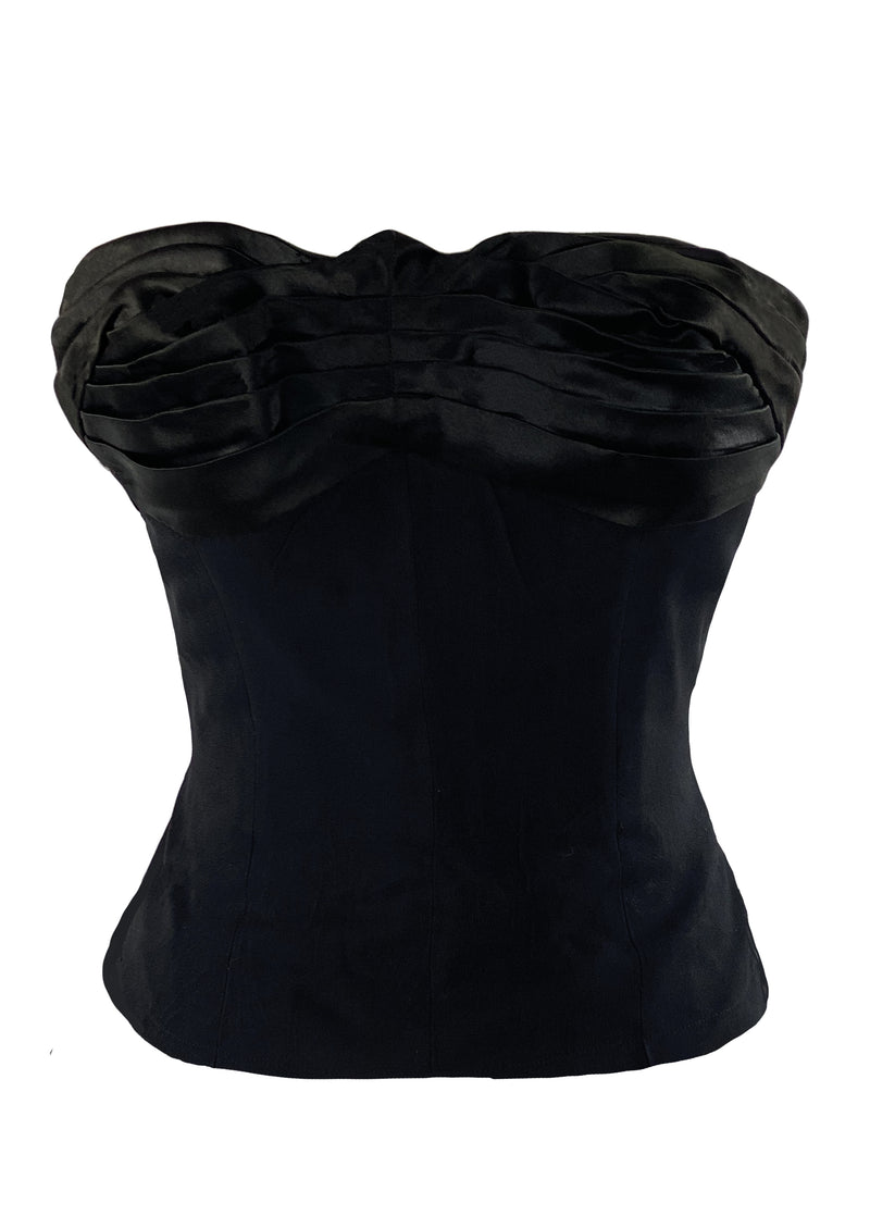 Vintage 1950s Designer Black Bustier Top- NEW! – Coutura Vintage