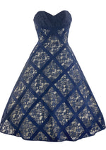 Stunning 1950s Blue Lace Cocktail Dress - New! (RESERVED)