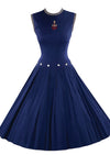 Vintage Late 1950s Designer Cotton Sailor Dress - NEW!