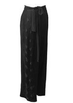 Sophisticated 1940s Black Rayon Crepe Beaded Trousers - New!