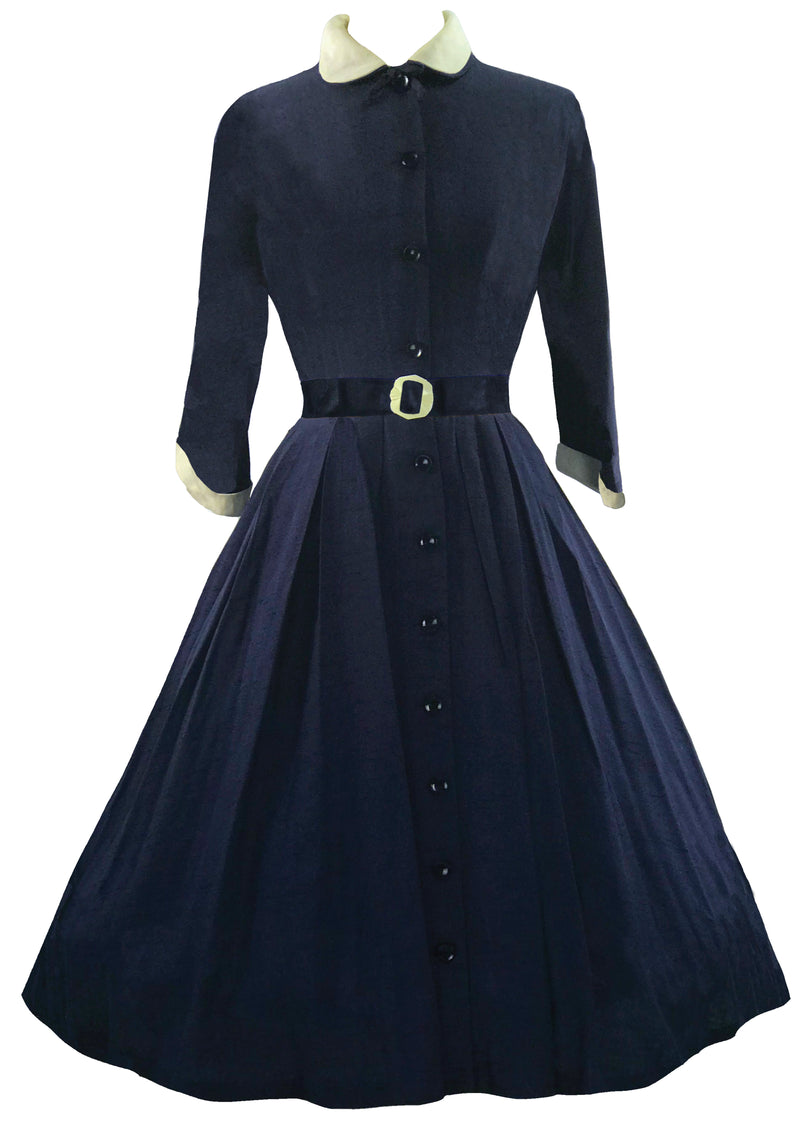 Vintage 1950s Navy New Look Dress- New! (ON HOLD)