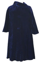Vintage 1950s Blue Velvet Evening Coat- New!