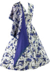Late 1950s -60s Lavender & White Dress Ensemble - New!