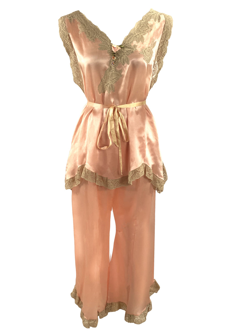 Late 1920s Early 1930s Silk Lounge Pyjama Set- NEW!