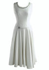 1950s White Waffle Wave Cotton Lilli Ann Dress- New!