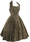 Sensational Wild Cat Cotton Dress 1980s does 1950s- New!