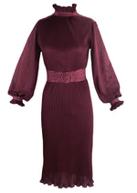 Gorgeous 1970s does 1930s Maroon Dress- New!