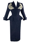 Rare High-End 1950s Lilli Ann Designer Navy Suit- New! (ON HOLD)