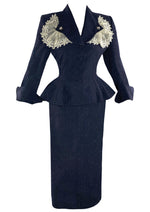 Rare High-End 1950s Lilli Ann Designer Navy Suit- New! (ON HOLD)