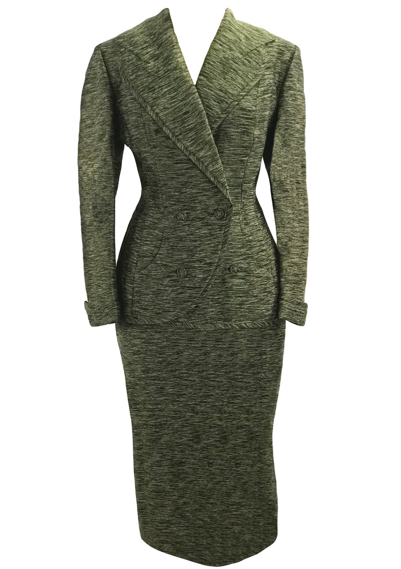 Vintage 1950s Green Silk Lilli Ann Suit - New! (