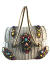 Original 1960s Midas of Miami Wicker Jewelled Handbag - New!