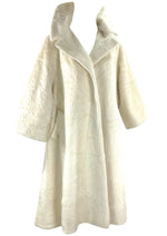 Vintage 1950s Lilli Ann Cream Mohair Designer Coat - NEW!