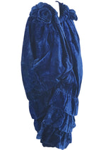 Vintage 1920s Sapphire Blue Velvet Cape - New!
