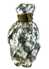 Late 1950s Dramatic Purple Floral Petal Shaped Dress - New!