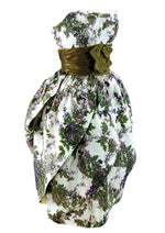 Late 1950s Dramatic Purple Floral Petal Shaped Dress - New!