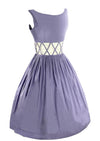 Sweet Late 1950s Aldens Label Lavender Cotton Dress- New!