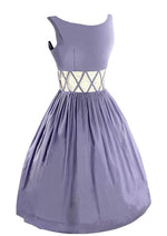 Sweet Late 1950s Aldens Label Lavender Cotton Dress- New!