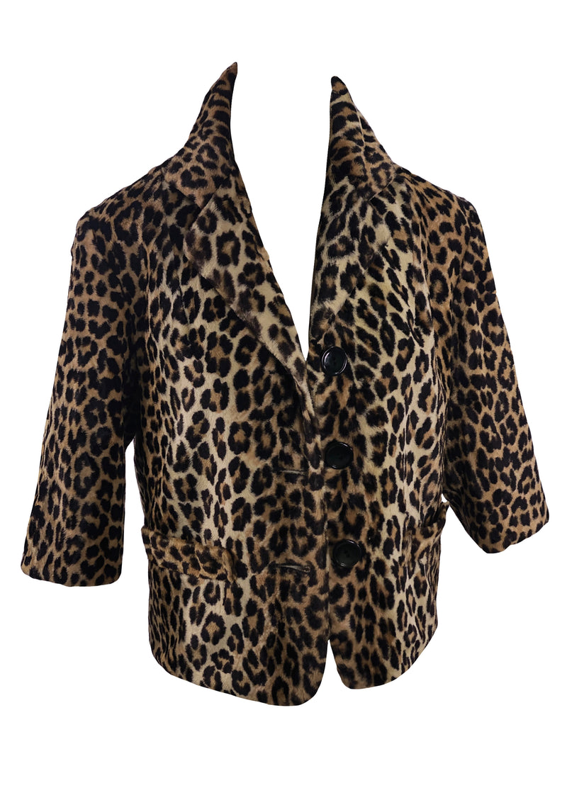 Stunning 1960s Faux Leopard Jacket - New!