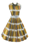Late 1950s Rainbow Coloured Splashes Dress- New!