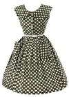 Late 1950s to Early 1960s Green & White Checkerboard Dress- NEW!