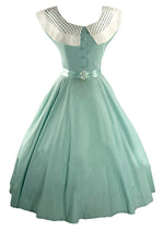 Vintage 50s to Early 60s Mint Green Cotton Dress- New!