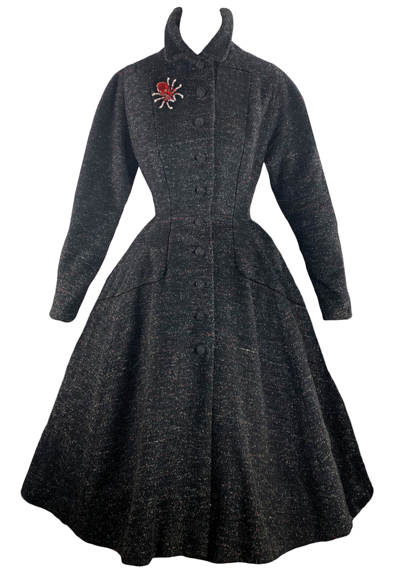 Stunning 1950s Lilli Ann Designer Princess Coat- New!