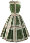 1950s Paisley Colour Block Cotton Designer Dress - New!