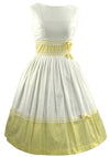 Deadstock 1950s Yellow and White Gingham Cotton Dress- New!