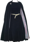 Quality 1950s Black Velvet Dress & Coat Ensemble- New!