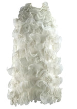 Vintage 1960s Ivory Organza Ruffle Dress- New! (ON HOLD)