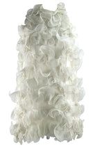 Vintage 1960s Ivory Organza Ruffle Dress- New! (ON HOLD)