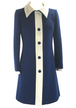 Designer 1960s Blue & White Lilli Ann Coat - New! (ON HOLD)